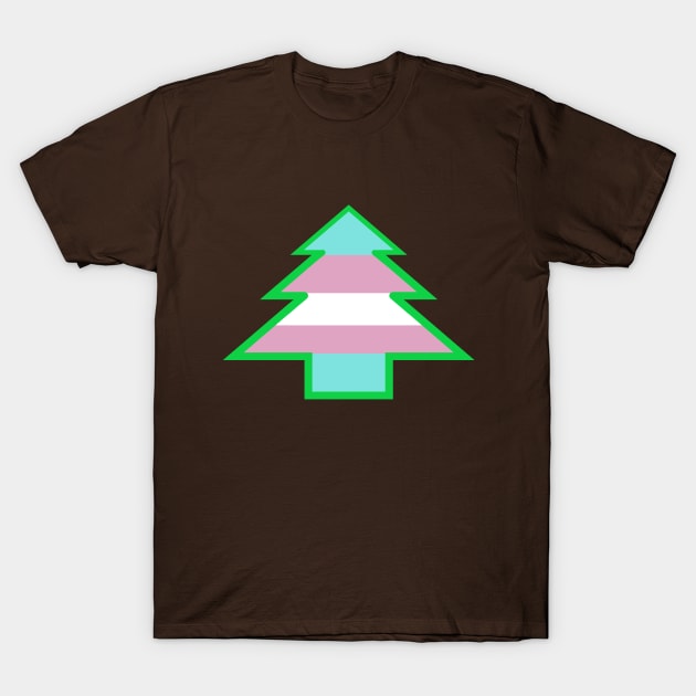 Transgender Pride: Christmas Tree T-Shirt by DisneyFanatic23